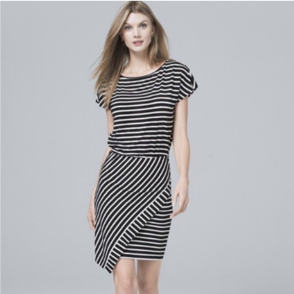 NWT White House Black Market asymmetrical front dress